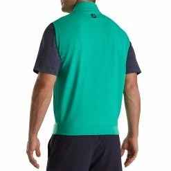 FootJoy Half Zip Pullover Vest -Cheap Golf Apparel Store footjoy half zip pullover vest sea green back itempicture