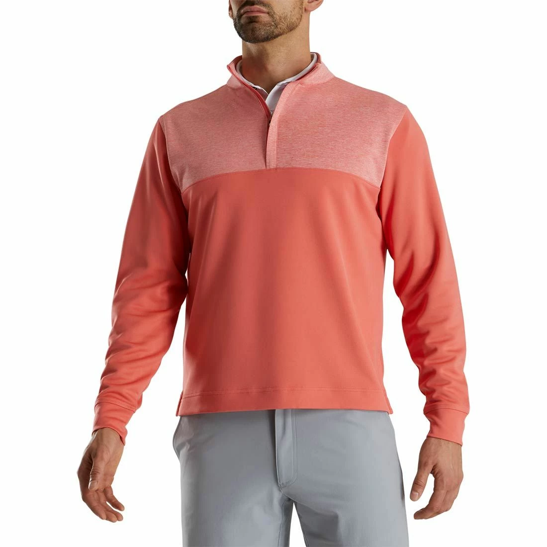 FootJoy Heather Yoke Half Zip Pullover 2 FootJoy Heather Yoke Half Zip Pullover - Image 2