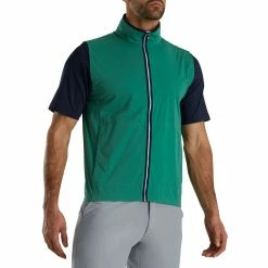FootJoy HydroKnit Vest -Cheap Golf Apparel Store footjoy hydroknit vest evergreen navy front itempicture