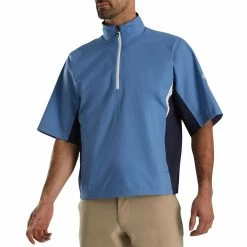 FootJoy HydroLite Short Sleeve Rain Shirt 8 FootJoy HydroLite Short Sleeve Rain Shirt -Cheap Golf Apparel Store footjoy hydrolite short sleeve rain shirt indigo navy front itempicture