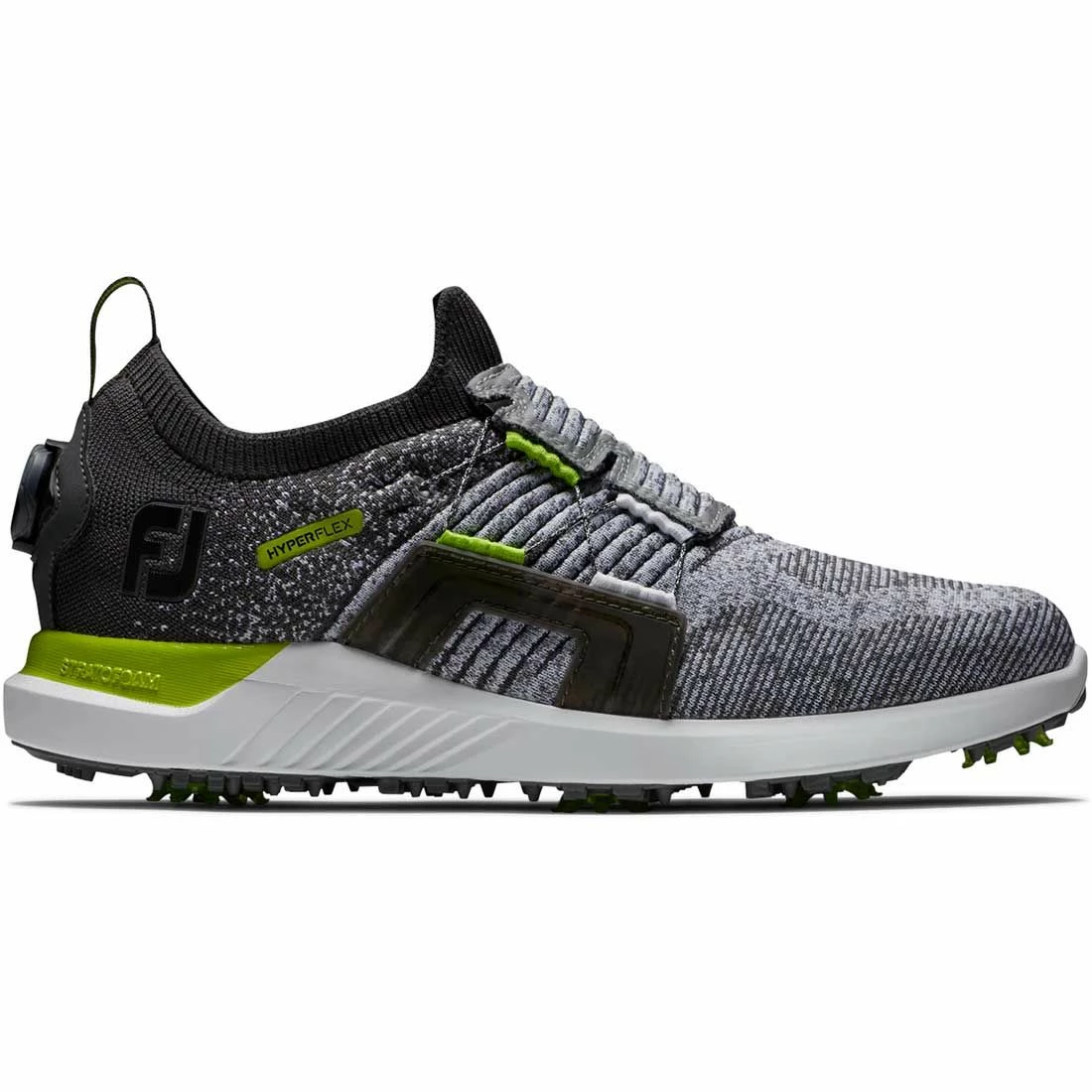 FootJoy HyperFlex BOA Golf Shoes Charcoal/Lime 1 FootJoy HyperFlex BOA Golf Shoes Charcoal/Lime