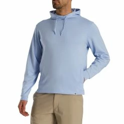 FootJoy Lightweight Hoodie 9 FootJoy Lightweight Hoodie -Cheap Golf Apparel Store footjoy lightweight hoodie heather sky front itempicture