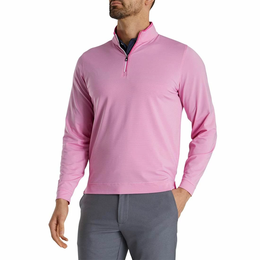 FootJoy Lightweight Striped Quarter Zip 2 FootJoy Lightweight Striped Quarter Zip - Image 2