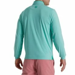FootJoy Lightweight Striped Quarter Zip 9 FootJoy Lightweight Striped Quarter Zip -Cheap Golf Apparel Store footjoy lightweight striped quarter zip sea green white back itempicture