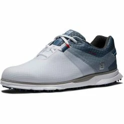 FootJoy Pro SL Sport Golf Shoes White/Blue Fog -Cheap Golf Apparel Store footjoy pro sl sport golf shoes white blue fog 53854 toe itempicture