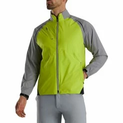 FootJoy Select LS Rain Jacket -Cheap Golf Apparel Store footjoy select ls rain jacket lime grey front itempicture