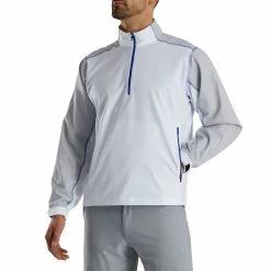 FootJoy Sport Windshirt 17 FootJoy Sport Windshirt -Cheap Golf Apparel Store footjoy sport windshirt white grey royal front itempicture