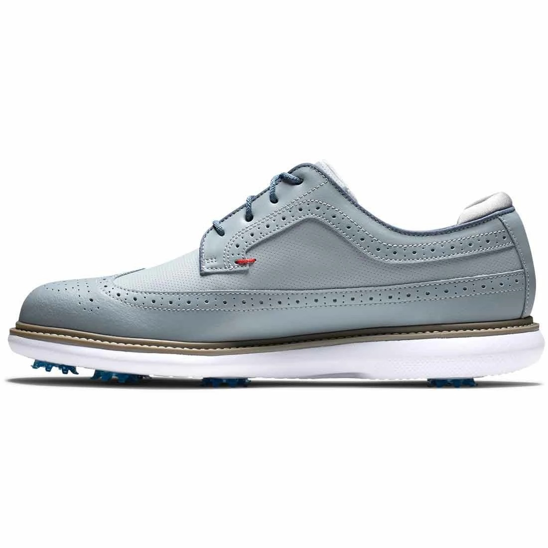 FootJoy Traditions Wing Tip Golf Shoes Grey/Navy/Red 3 FootJoy Traditions Wing Tip Golf Shoes Grey/Navy/Red - Image 3