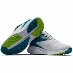 FootJoy Women's Flex XP Golf Shoes White/Teal -Cheap Golf Apparel Store footjoy women s flex xp golf shoes white teal 95423 beauty itempicture