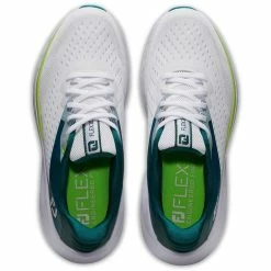 FootJoy Women's Flex XP Golf Shoes White/Teal -Cheap Golf Apparel Store footjoy women s flex xp golf shoes white teal 95423 top itempicture