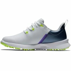 FootJoy Women's Fuel Sport Golf Shoes White/Navy -Cheap Golf Apparel Store footjoy womens fuel sport golf shoes white navy 90128 side itempicture