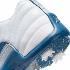 Nike Air Jordan XII Low G Golf Shoes White/French Blue -Cheap Golf Apparel Store nike air jordan xii low golf shoe white french blue heel detail itempicture