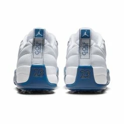 Nike Air Jordan XII Low G Golf Shoes White/French Blue -Cheap Golf Apparel Store nike air jordan xii low golf shoe white french blue heel itempicture