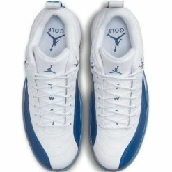 Nike Air Jordan XII Low G Golf Shoes White/French Blue -Cheap Golf Apparel Store nike air jordan xii low golf shoe white french blue top itempicture