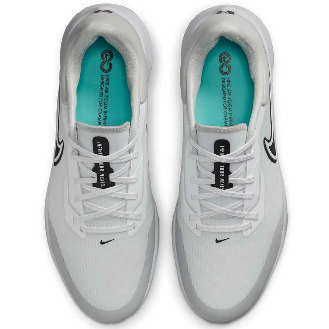 Nike Air Zoom Infinity Tour NEXT% Golf Shoes White/Black/Grey Fog 4 Nike Air Zoom Infinity Tour NEXT% Golf Shoes White/Black/Grey Fog - Image 4