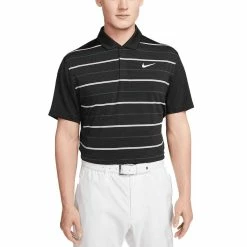 Nike Dri-FIT TW Striped Polo -Cheap Golf Apparel Store nike dri fit tw striped polo black anthracite itempicture