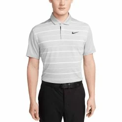 Nike Dri-FIT TW Striped Polo -Cheap Golf Apparel Store nike dri fit tw striped polo light smoke grey itempicture