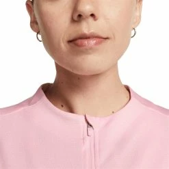 Nike Women's Dri-FIT UV Advantage Half-Zip Pullover -Cheap Golf Apparel Store nike womens dri fit club half zip uv pullover medium soft pink detail itempicture