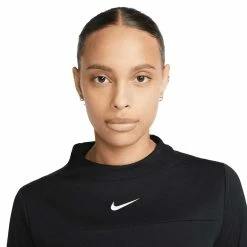 Nike Women's Dri-FIT UV Advantage Mock-Neck Top 9 Nike Women's Dri-FIT UV Advantage Mock-Neck Top -Cheap Golf Apparel Store nike womens dri fit uv advantage mock neck top black detail itempicture