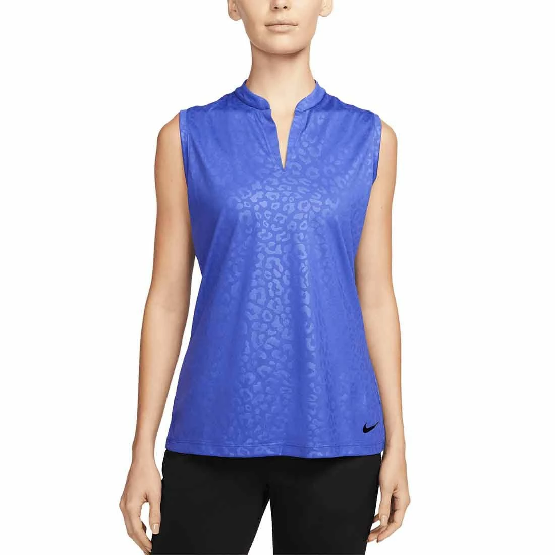 Nike Women's Dri-FIT Victory Embossed Sleeveless Polo 2 Nike Women's Dri-FIT Victory Embossed Sleeveless Polo - Image 2