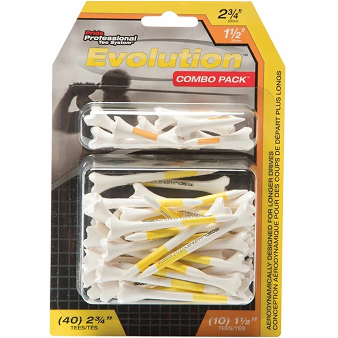 Pride Golf Tee PTS Evolution Mixed Golf Tees 1 Pride Golf Tee PTS Evolution Mixed Golf Tees