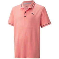 Puma Boys Cloudspun Monarch Polo -Cheap Golf Apparel Store puma 2022 boys cloudspun monarch polo hot coral itempicture