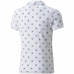 Puma Girls MATTR Hibiscus Polo -Cheap Golf Apparel Store puma 2022 girls mattr hibiscus polo white back itempicture