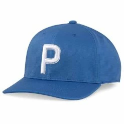 Puma P Snapback Hat -Cheap Golf Apparel Store puma 2022 p snapback hat bright cobalt white itempicture