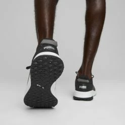 Puma Fusion Grip Golf Shoes Black/Silver/Quiet Shade -Cheap Golf Apparel Store puma fusion grip golf shoes black silver quiet shade 377527 02 mod2 itempicture