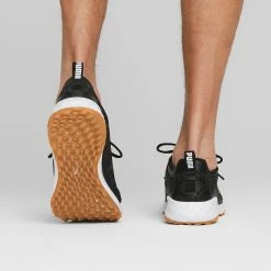 Puma Fusion Pro Golf Shoes Black/Silver -Cheap Golf Apparel Store puma fusion pro golf shoes black silver 377041 03 mod2 itempicture