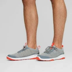 Puma Fusion Pro Golf Shoes Quarry/Silver/Red Blast 12 Puma Fusion Pro Golf Shoes Quarry/Silver/Red Blast -Cheap Golf Apparel Store puma fusion pro golf shoes quarry silver red blast 377041 01 mod1 itempicture