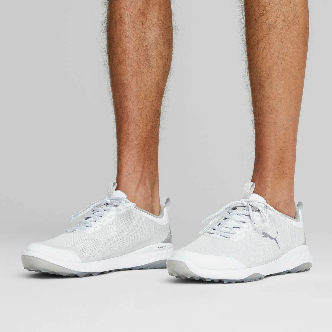 Puma Fusion Pro Golf Shoes White/Silver/High Rise 6 Puma Fusion Pro Golf Shoes White/Silver/High Rise - Image 6