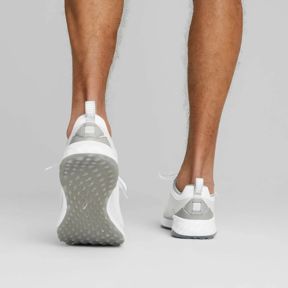 Puma Fusion Pro Golf Shoes White/Silver/High Rise 7 Puma Fusion Pro Golf Shoes White/Silver/High Rise - Image 7