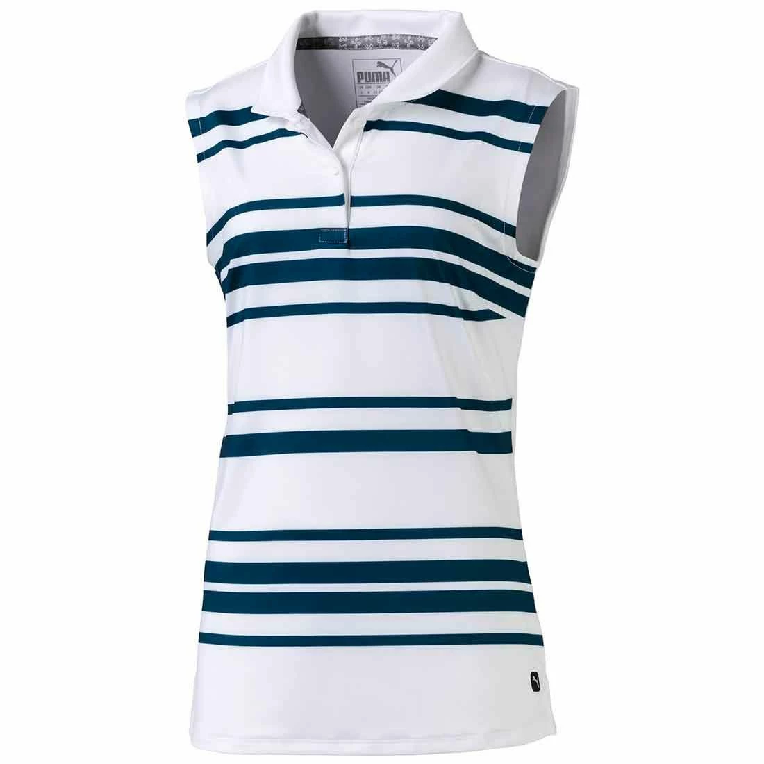 Puma Girls Stripe Sleeveless Polo 1 Puma Girls Stripe Sleeveless Polo