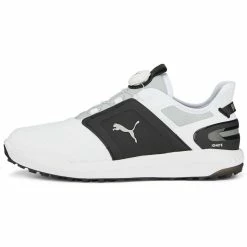 Puma Ignite Elevate Disc Golf Shoes White/Black/Silver