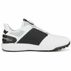 Puma Ignite Elevate Disc Golf Shoes White/Black/Silver -Cheap Golf Apparel Store puma ignite elevate disc golf shoes white black silver 376080 06 profile2 itempicture