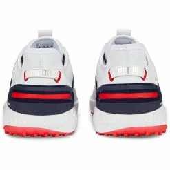 Puma Ignite Elevate Golf Shoes White/Silver/Navy -Cheap Golf Apparel Store puma ignite elevate golf shoes white silver navy 376077 04 heel itempicture