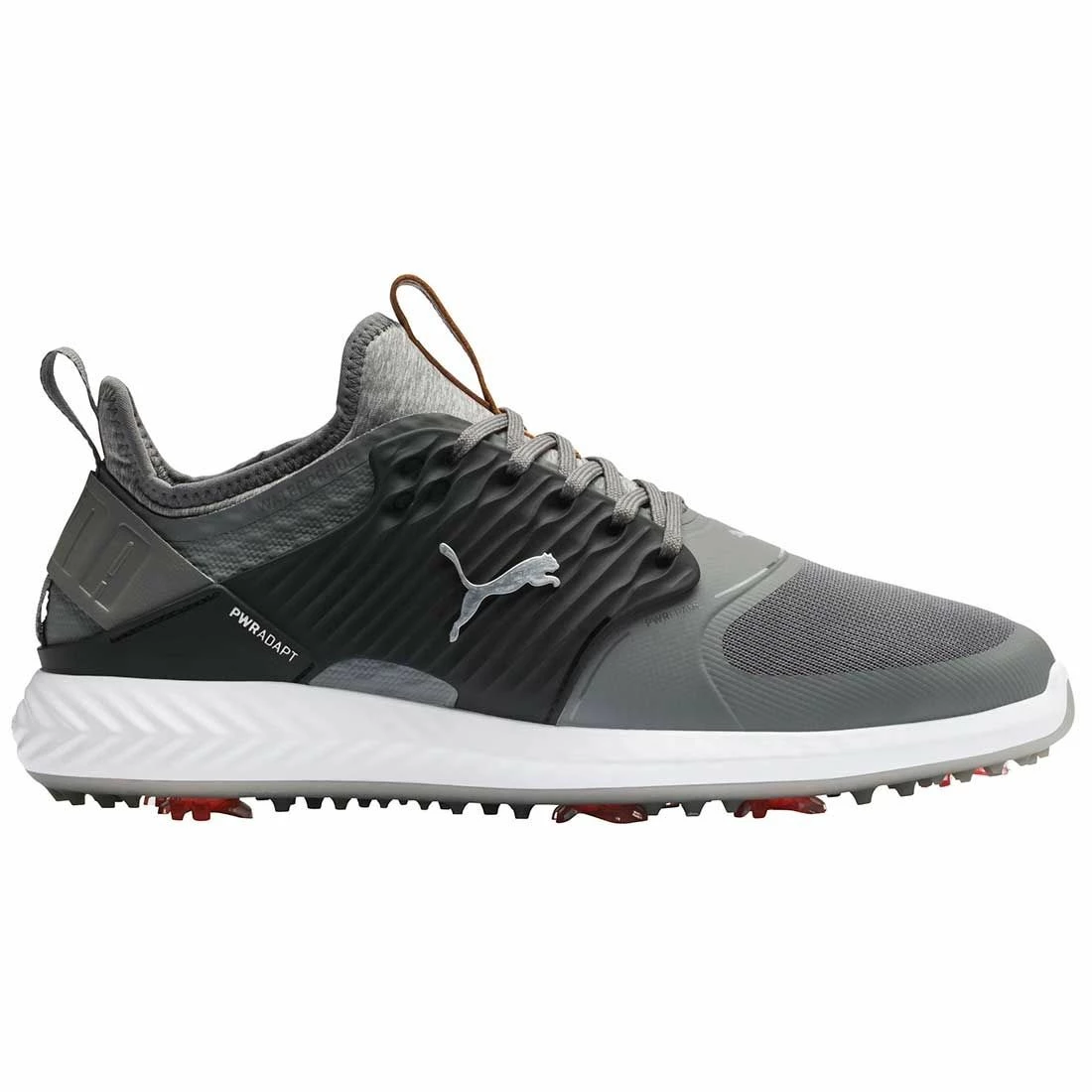 Puma Ignite PWRADAPT Caged Golf Shoes Quiet Shade/Silver 1 Puma Ignite PWRADAPT Caged Golf Shoes Quiet Shade/Silver