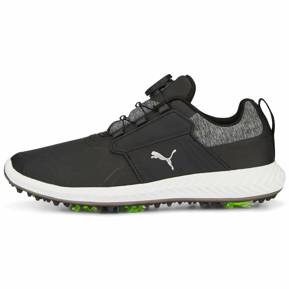 Puma Juniors Ignite PWRCAGE Golf Shoes Black/Metallic Silver 1 Puma Juniors Ignite PWRCAGE Golf Shoes Black/Metallic Silver