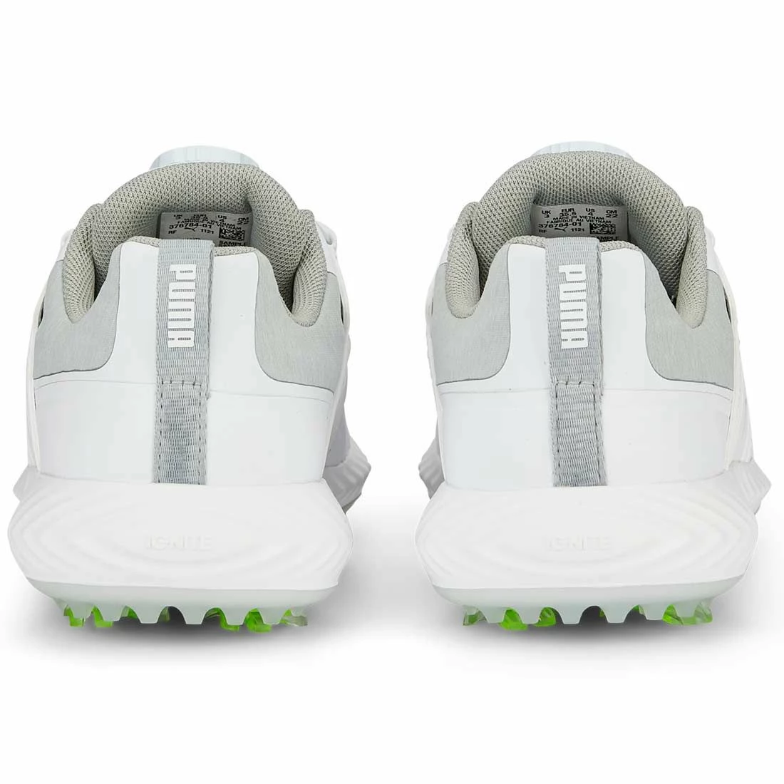 Puma Juniors Ignite PWRCAGE Golf Shoes White/Metallic Silver 4 Puma Juniors Ignite PWRCAGE Golf Shoes White/Metallic Silver - Image 4