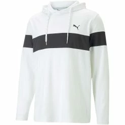 Puma MATTR Colorblock Hoodie -Cheap Golf Apparel Store puma mattr colorblock hoodie white black front itempicture