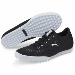 Puma Women's Monolite Fusion Slip-On Golf Shoes Black/White -Cheap Golf Apparel Store puma womens monolite fusion slip on golf shoes black white beauty itempicture