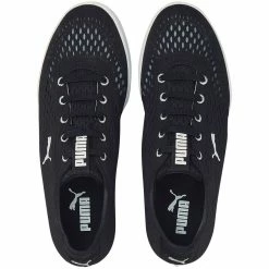 Puma Women's Monolite Fusion Slip-On Golf Shoes Black/White -Cheap Golf Apparel Store puma womens monolite fusion slip on golf shoes black white top itempicture